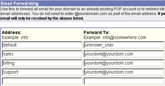 demo screen shot to show how to disable the catch all email feature