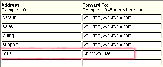 demo screen shot to demonstrate how to disable certain aliases
